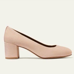 Margaux Blush Suede Block Heel 38